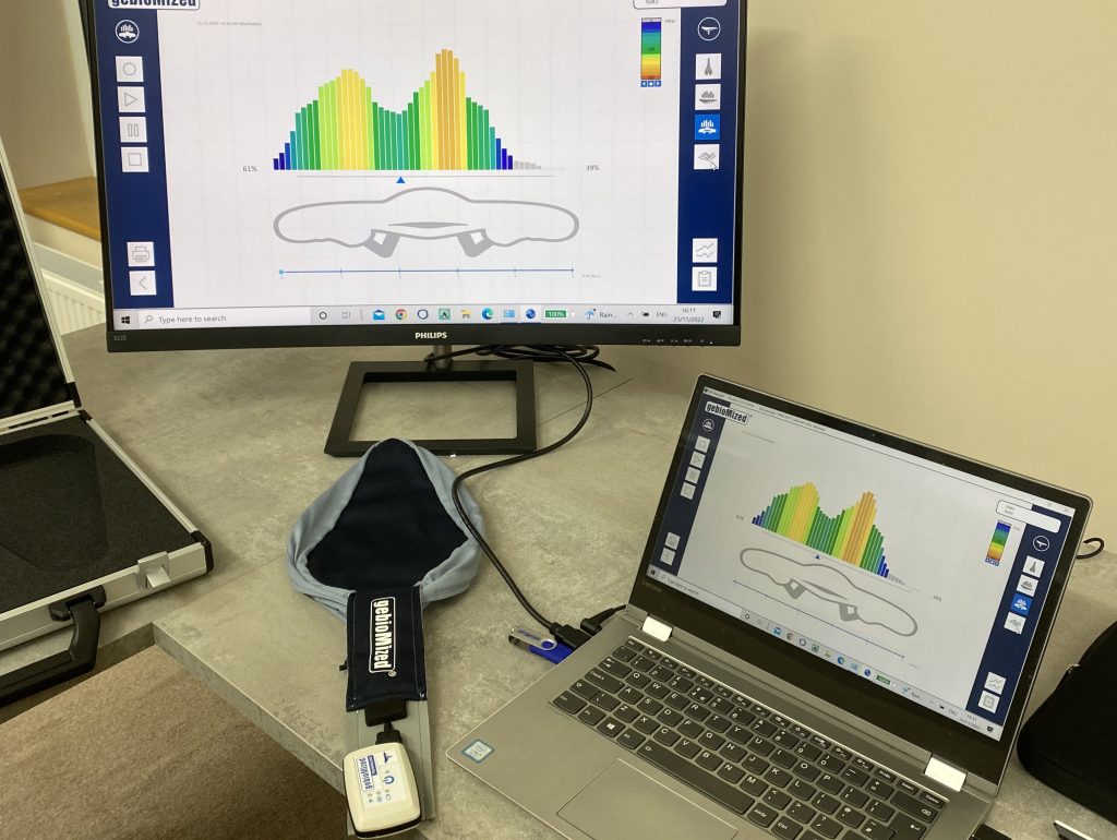 Saddle pressure mapping in the studio