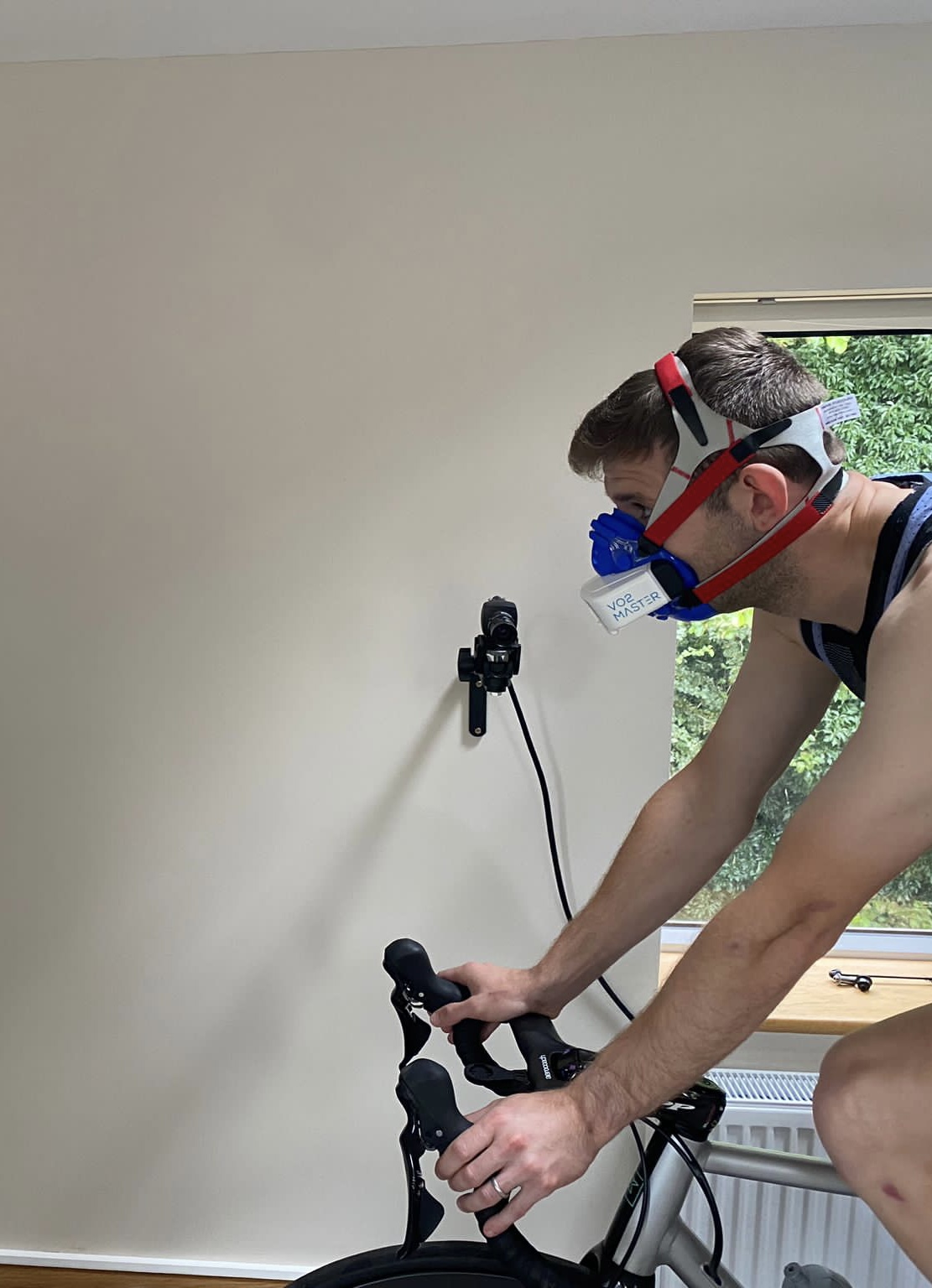 Athlete during a VO2 Max test